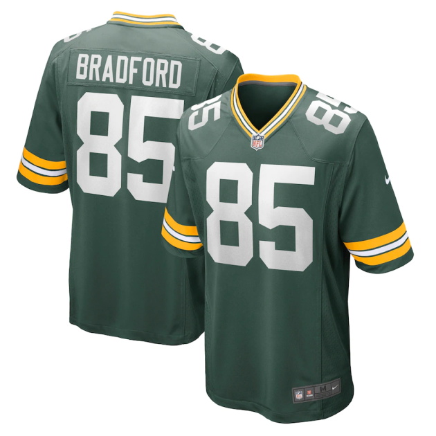 mens nike corey bradford green green bay packers retired player jersey